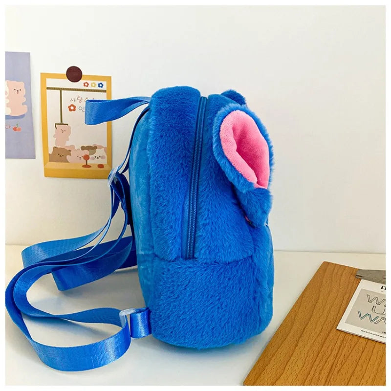 Mochila Infantil Stitch Disney | Bolsa de Pelúcia Fofa para Crianças - EVREN