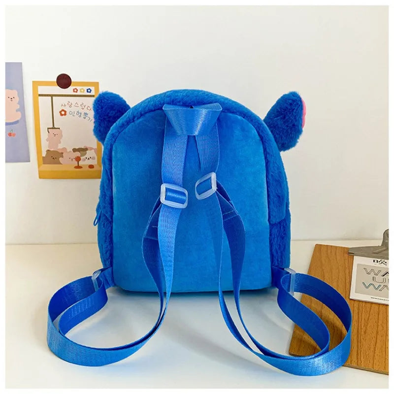 Mochila Infantil Stitch Disney | Bolsa de Pelúcia Fofa para Crianças - EVREN