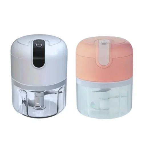 Mini Processador de Alimentos Portátil USB 250ml, 3 Lâminas Afiadas, Compacto e Recarregável - EVREN