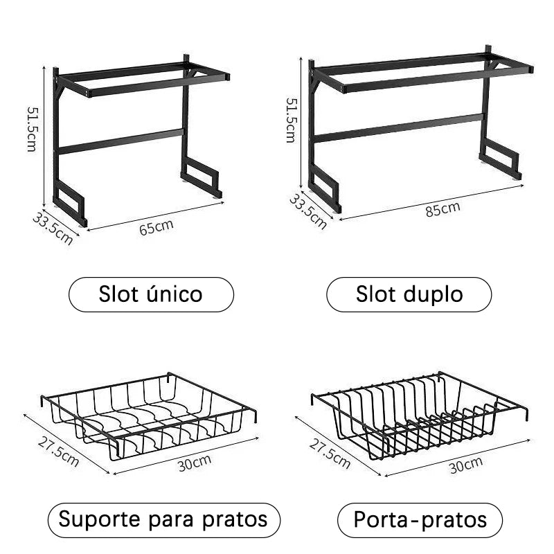 Organizador de Louças para Pia | Prateleira Funcional com Design Moderno e Compacto - EVREN