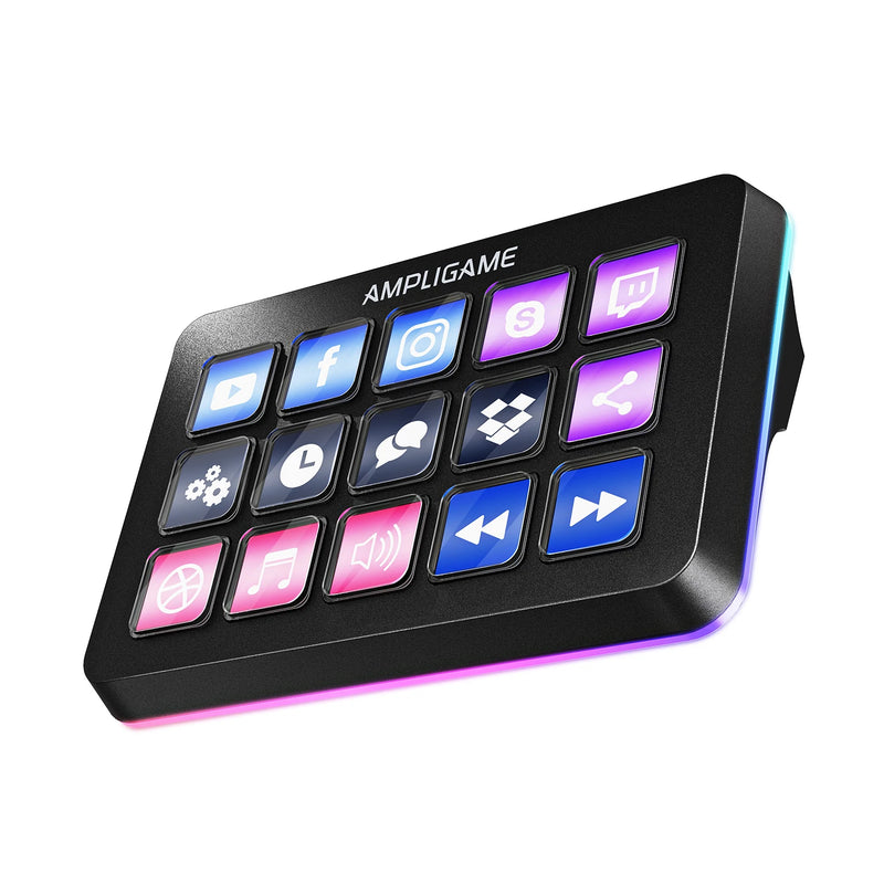 Stream Deck FIFINE D6 com 15 Teclas Macros para OBS, Twitch, YouTube e mais - EVREN