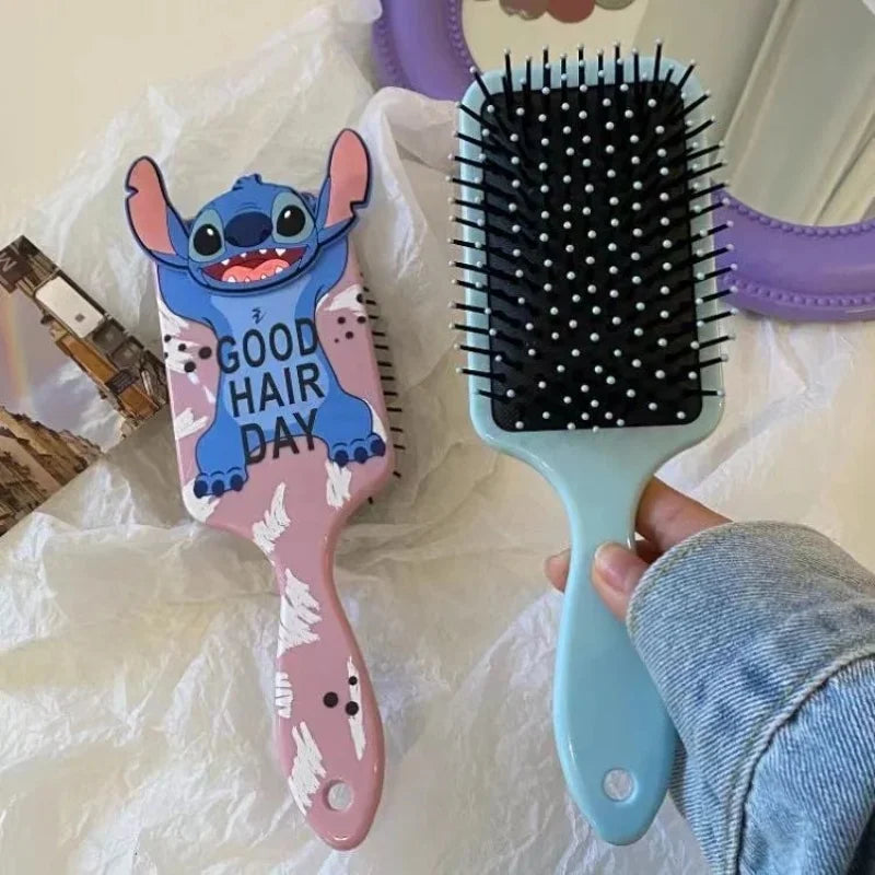 Escova de Cabelo Stitch Disney, Massageadora com Almofada de Ar, Perfeita para Crianças, Fãs e Colecionadores - EVREN