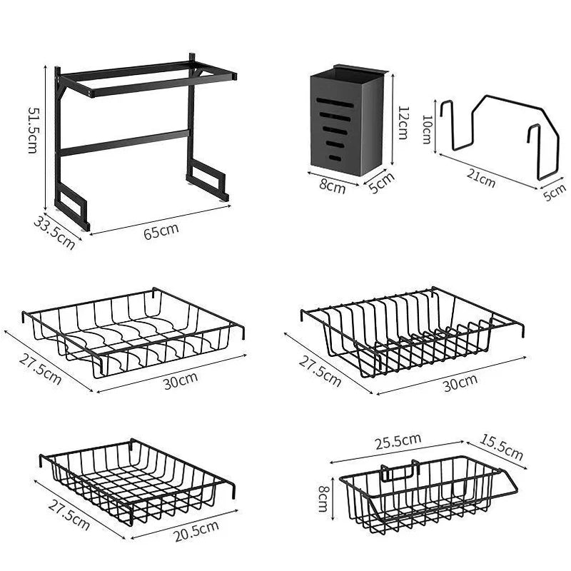 Organizador de Louças para Pia | Prateleira Funcional com Design Moderno e Compacto - EVREN