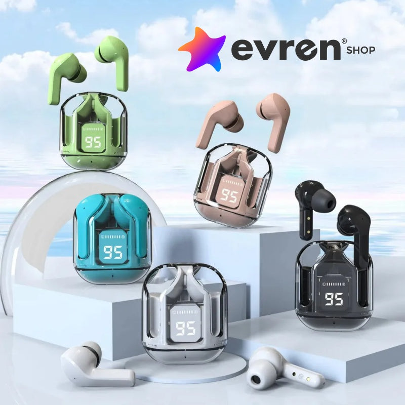 Fones de Ouvido Esportivos Bluetooth v5.3 IPX4 com HiFi e Design TWS – EVREN