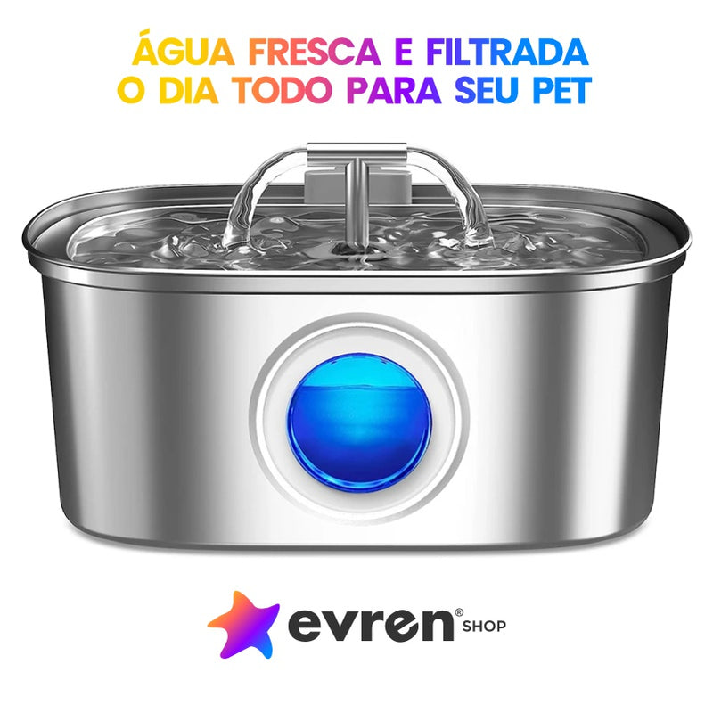 Bebedouro Elétrico Premium para Gatos e Cachorros | Água Fresca e Filtrada o Dia Todo - EVREN