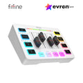 Mixer de Áudio FIFINE SC3 RGB | 4 Canais com Interface XLR para Microfone, Ideal para Streaming, Podcasts e Games - EVREN