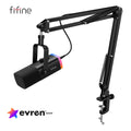 Microfone com braço articulado FIFINE AM8T XLR/USB | Áudio Profissional para Streaming e Podcast - EVREN