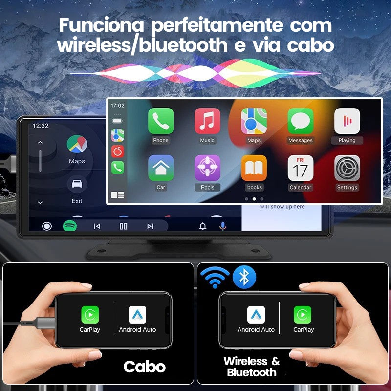Multimídia de 10.26" para Carro com Android Auto e Apple CarPlay – EVREN
