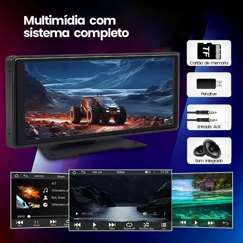Multimídia de 10.26" para Carro com Android Auto e Apple CarPlay – EVREN