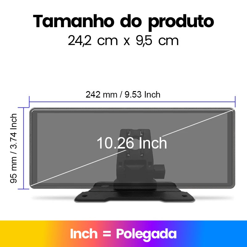 Multimídia de 10.26" para Carro com Android Auto e Apple CarPlay – EVREN