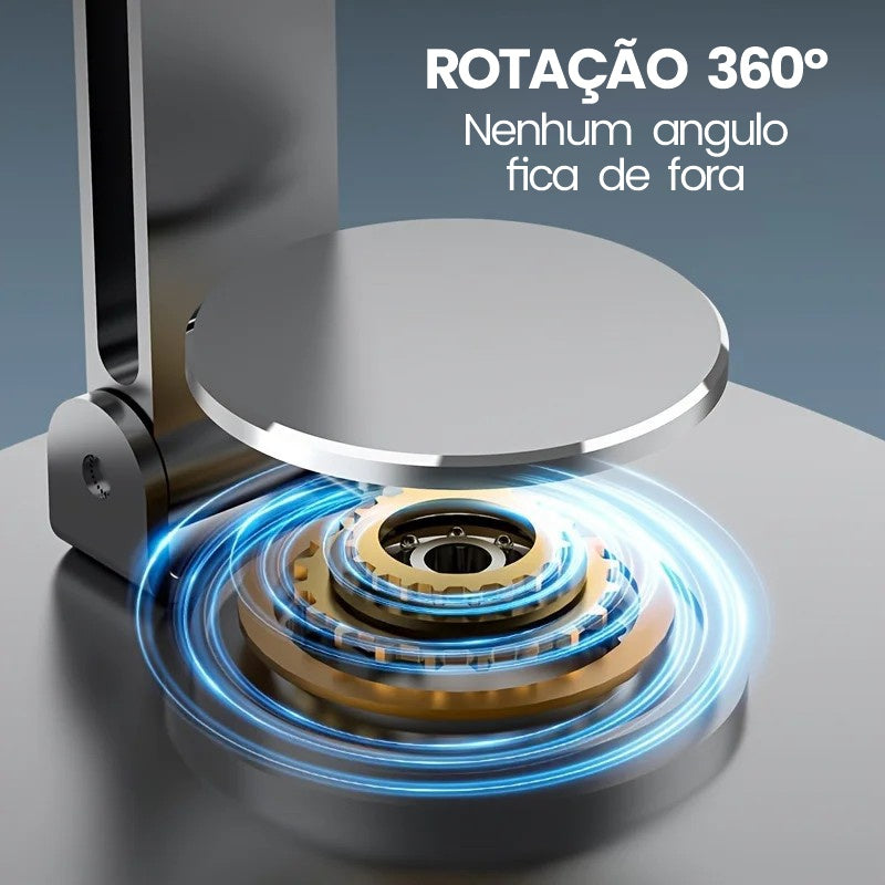 Suporte Portátil e Ajustável para Tablets e Smartphones com Rotação 360° – Design Dobrável e Antiderrapante - EVREN