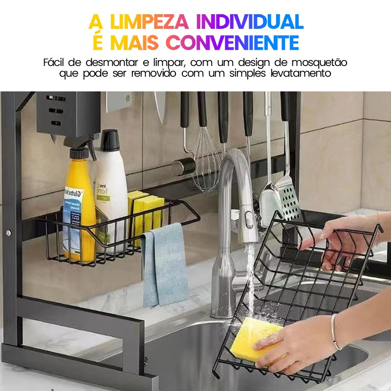 Organizador de Louças para Pia | Prateleira Funcional com Design Moderno e Compacto - EVREN