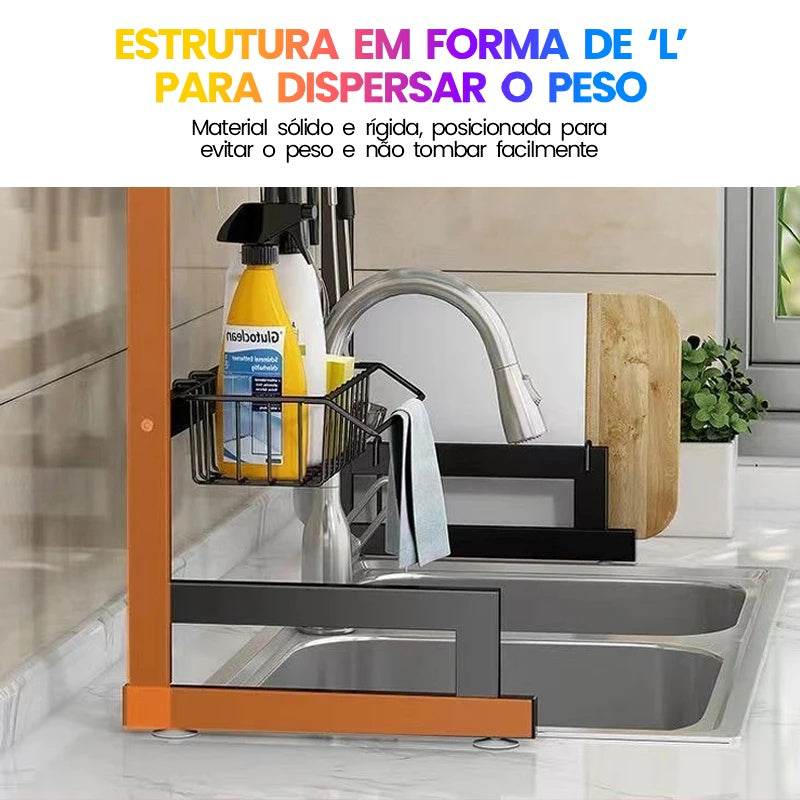 Organizador de Louças para Pia | Prateleira Funcional com Design Moderno e Compacto - EVREN